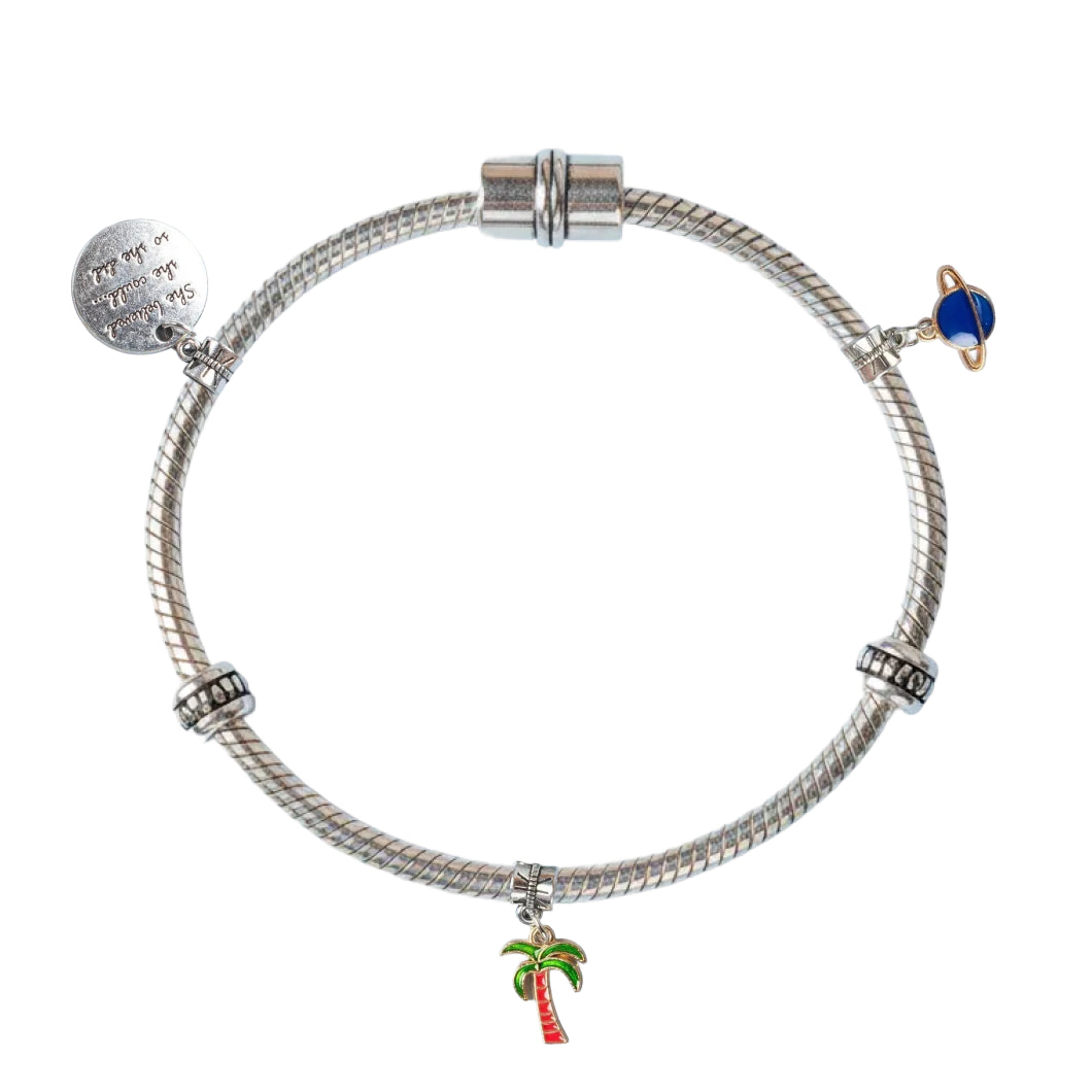 Custom Silver Charm Bracelet