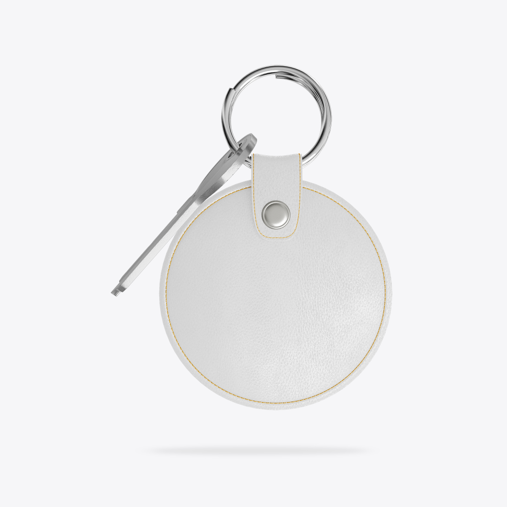 Personalized Leather AirTag Keychain