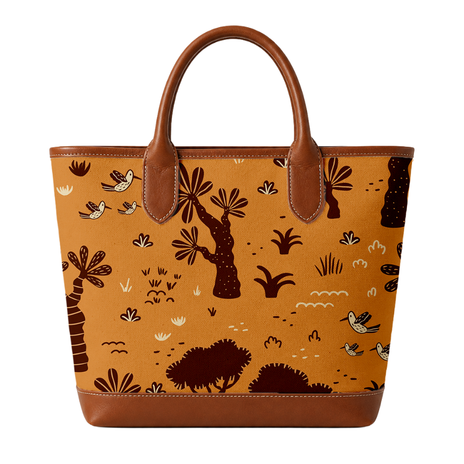 Custom Canvas Leather Tote Bag