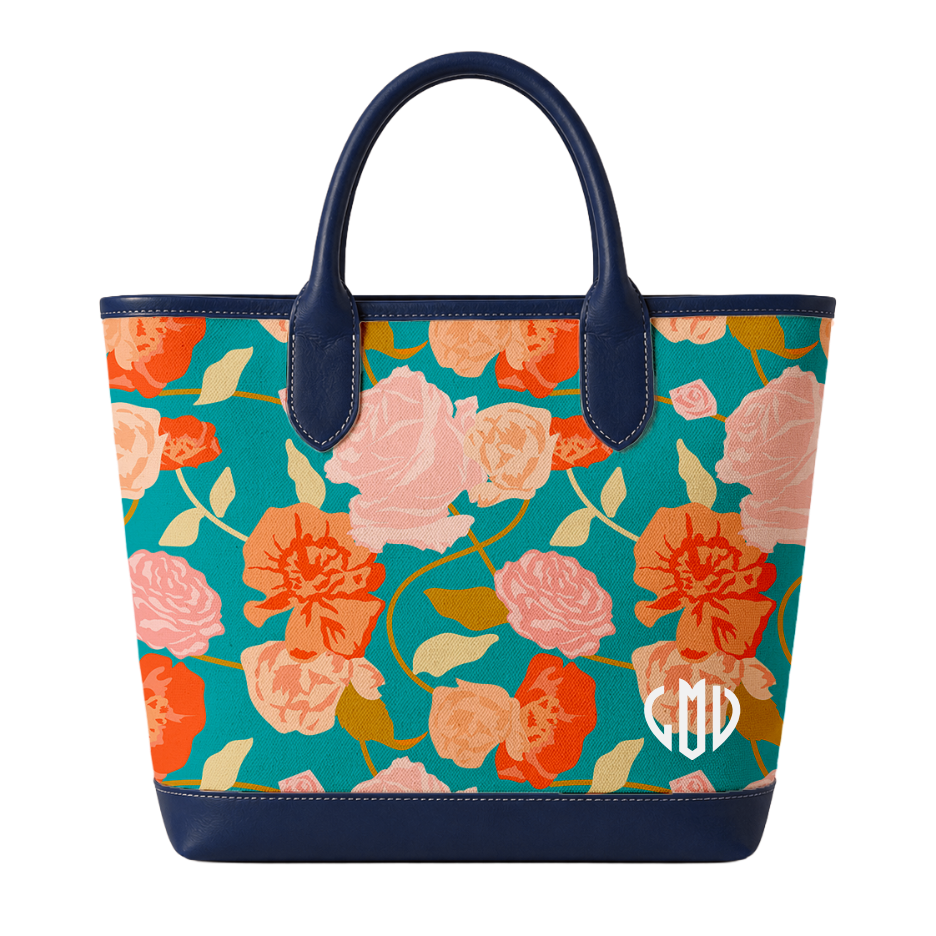 Custom Canvas Leather Tote Bag