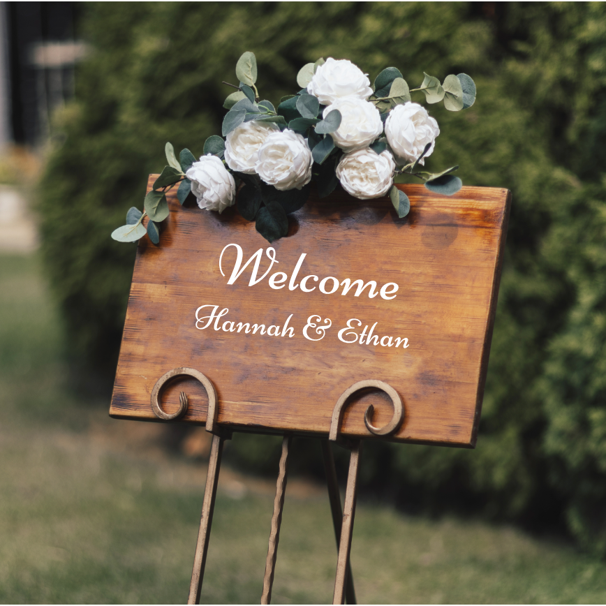 Wood Wedding Sign